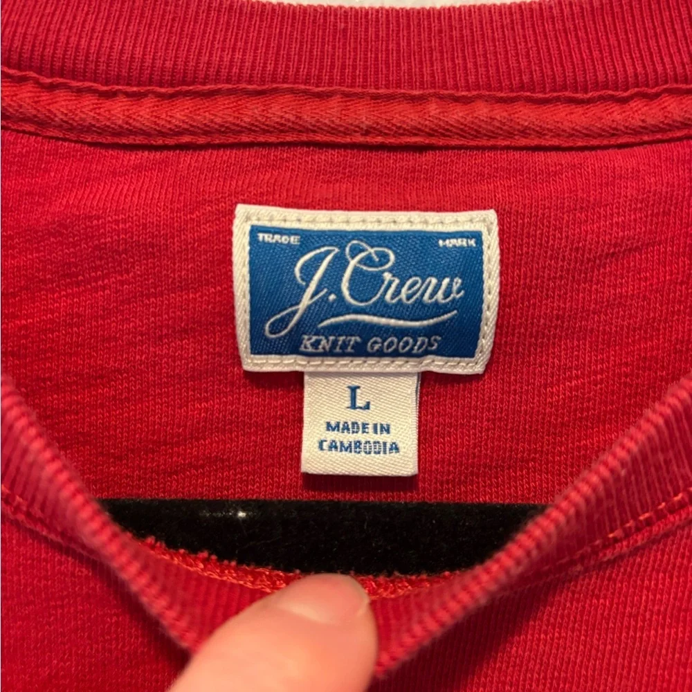 J. Crew Vibrant Red Knit Top L - Picture 3 of 4